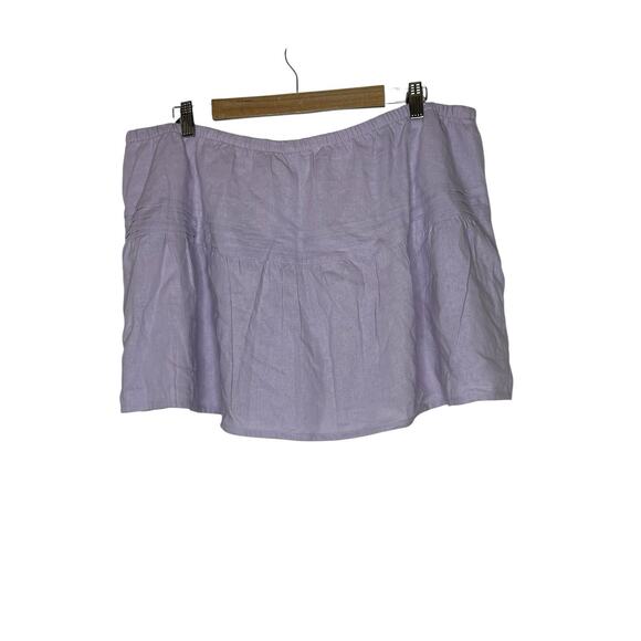 NWT Hollister Linen Blend Skort XXL Ruffle Festival Feminine Pockets Lavender - Picture 5 of 12